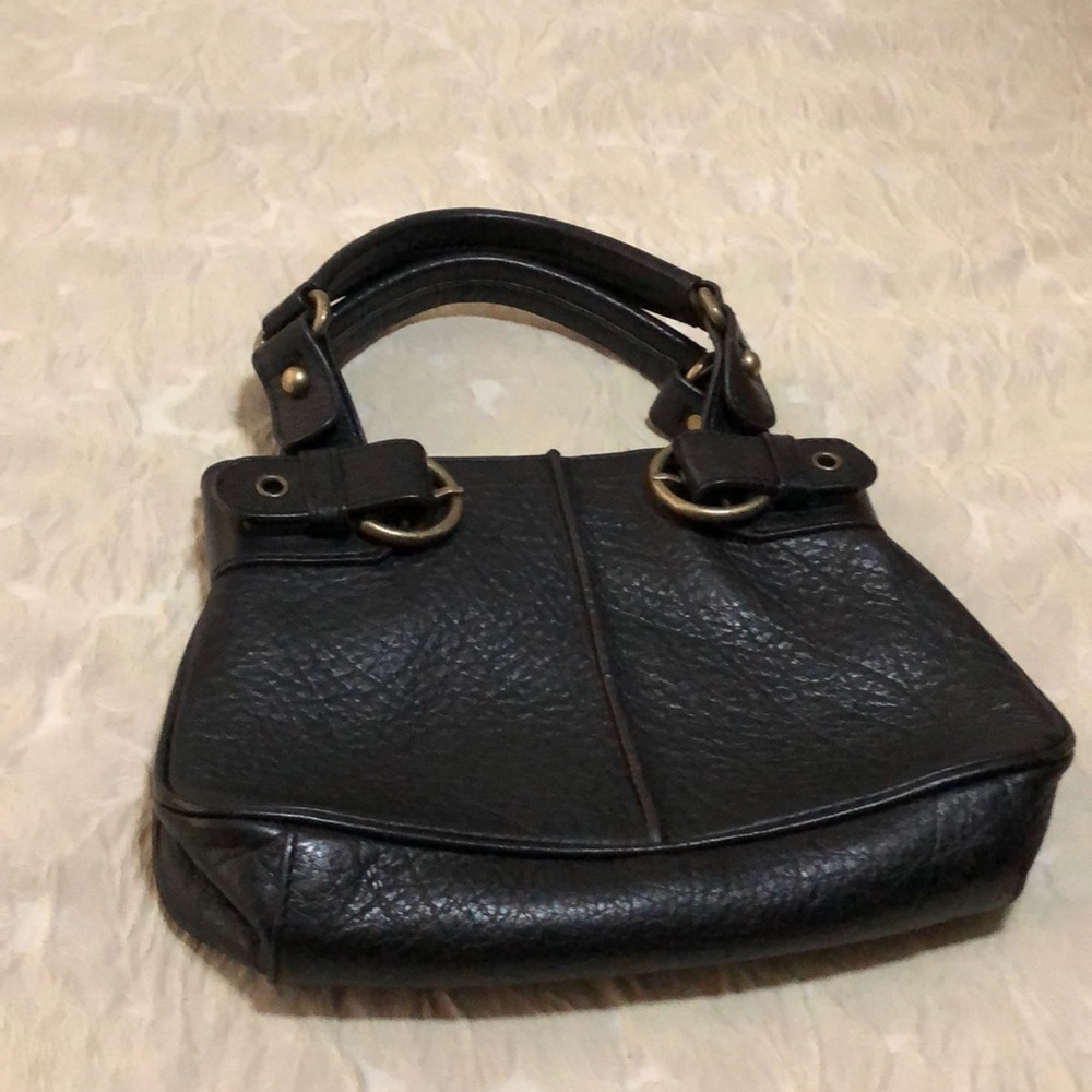 Black leather purse